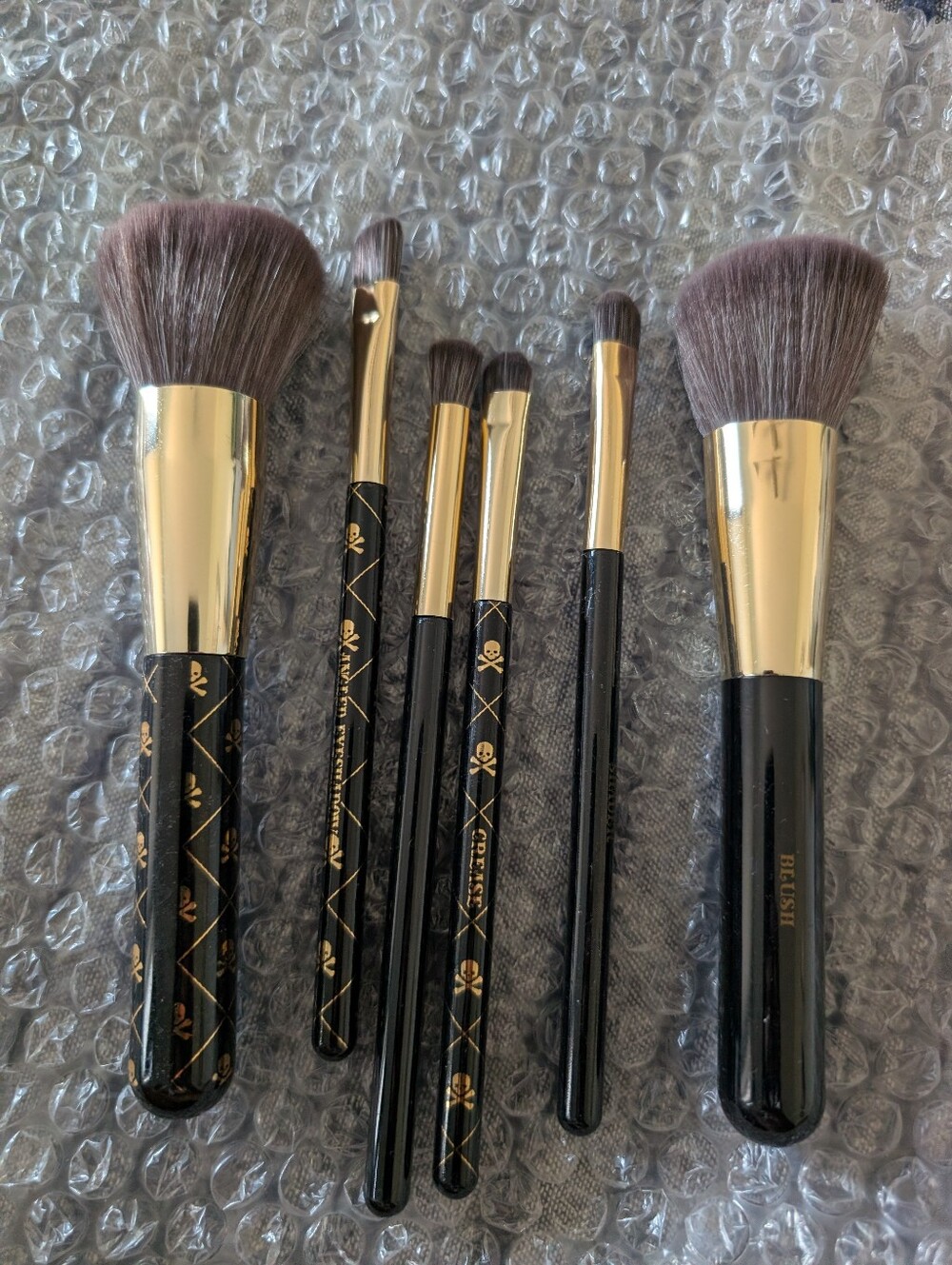 Essentials Black & Gold 6-Piece Makeup Brush Set